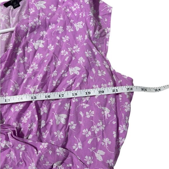 J.Crew Womens 22 Lavender Fawn Floral Cap Sleeve F - Picture 9 of 12